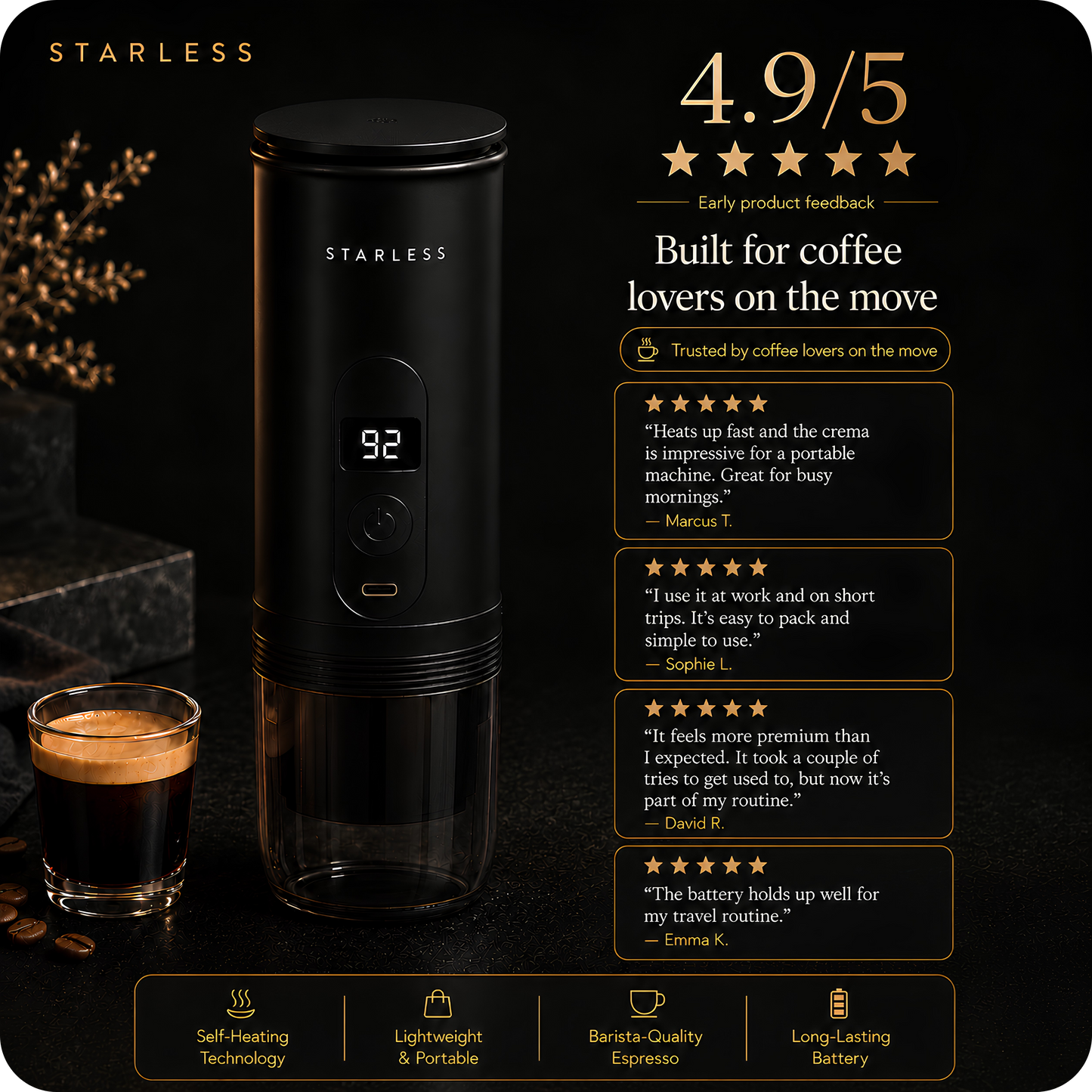 STARLESS – Machine espresso portable