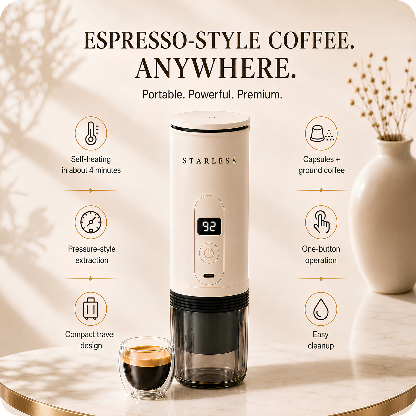 Starless Portable Espresso Machine