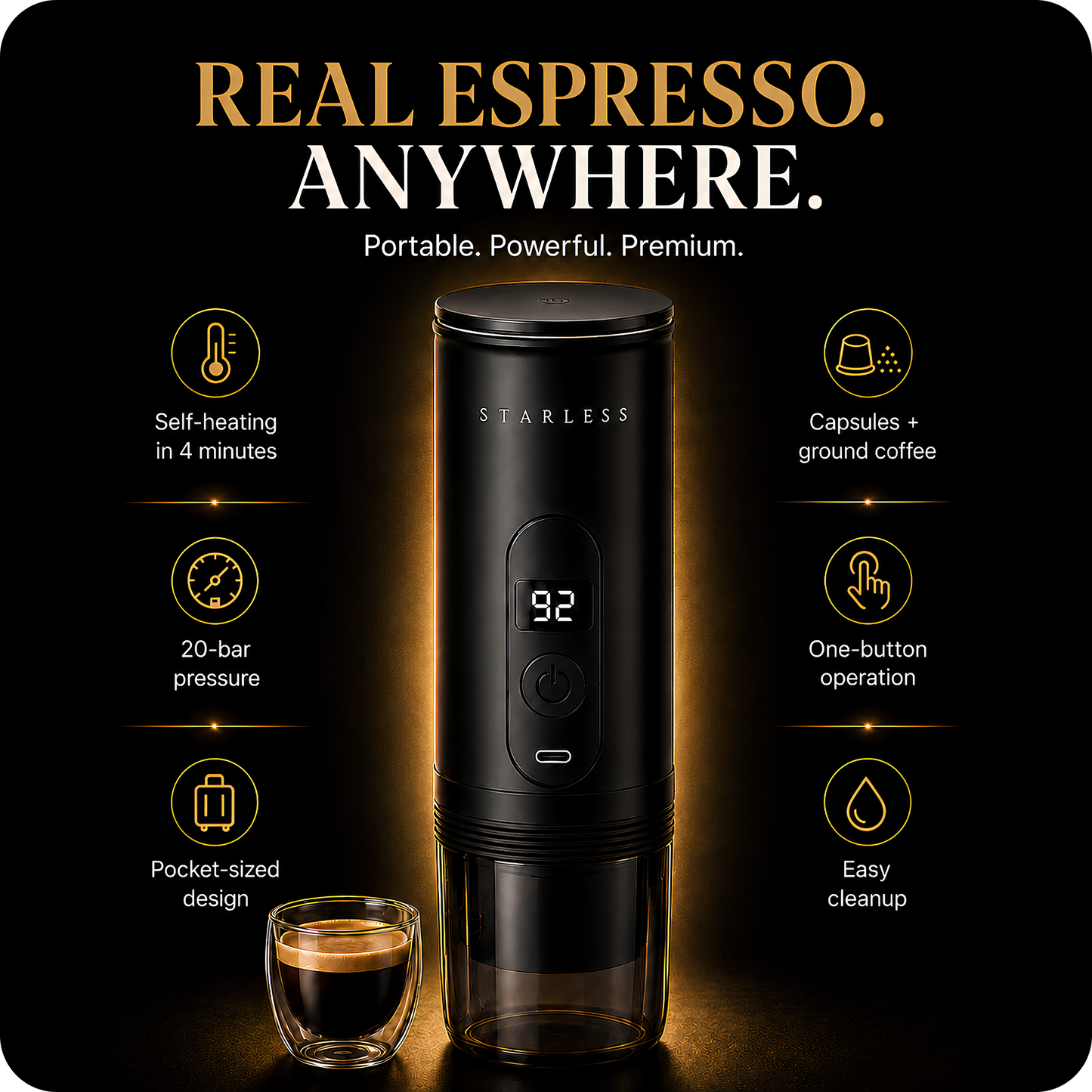 STARLESS – Machine espresso portable