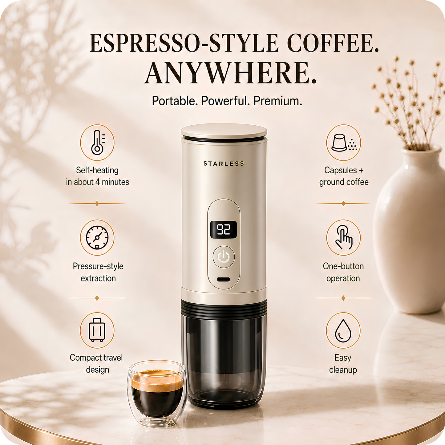 Starless Portable Espresso Machine