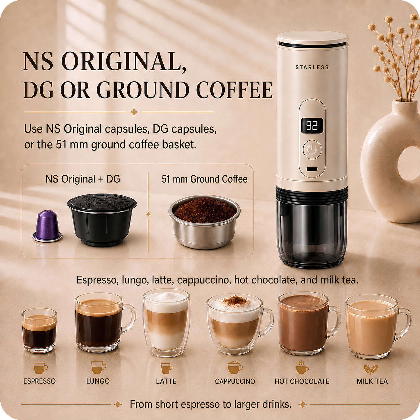 Starless Portable Espresso Machine