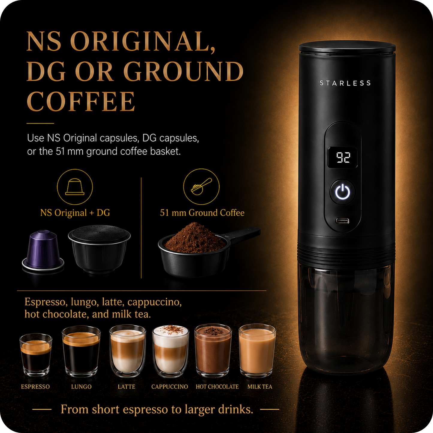 Starless Portable Espresso Machine